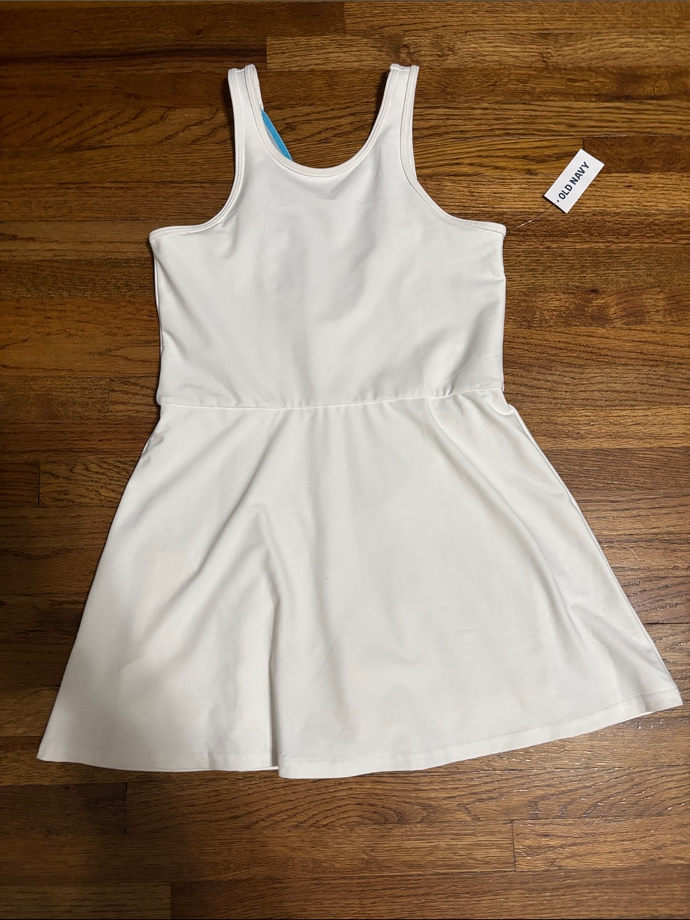 Old Navy girls white and blue athletic dress L 10-12